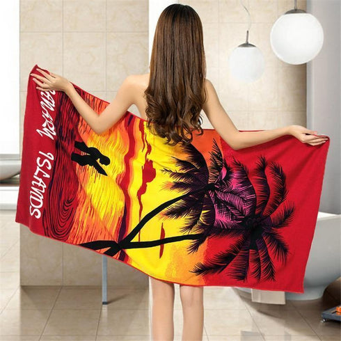 Summer Microfiber Printed Beach Towels, Various Designs